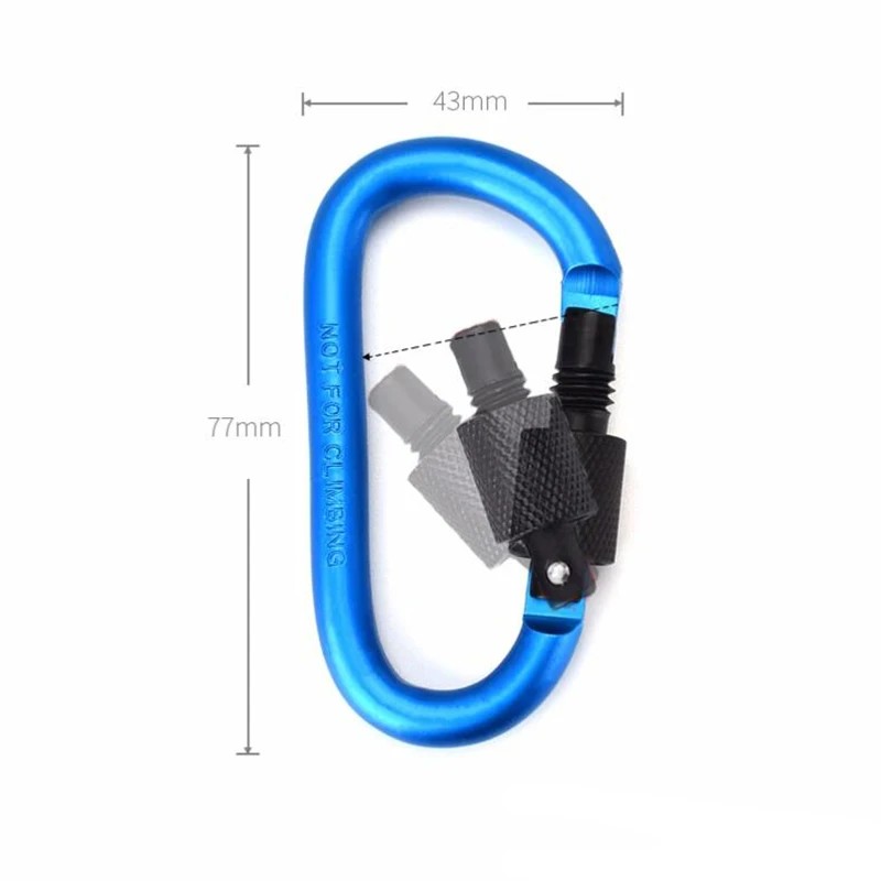Produk Carabiner 7.7cm Pengunci Ulir Gantungan Kunci Outdoor Aceh