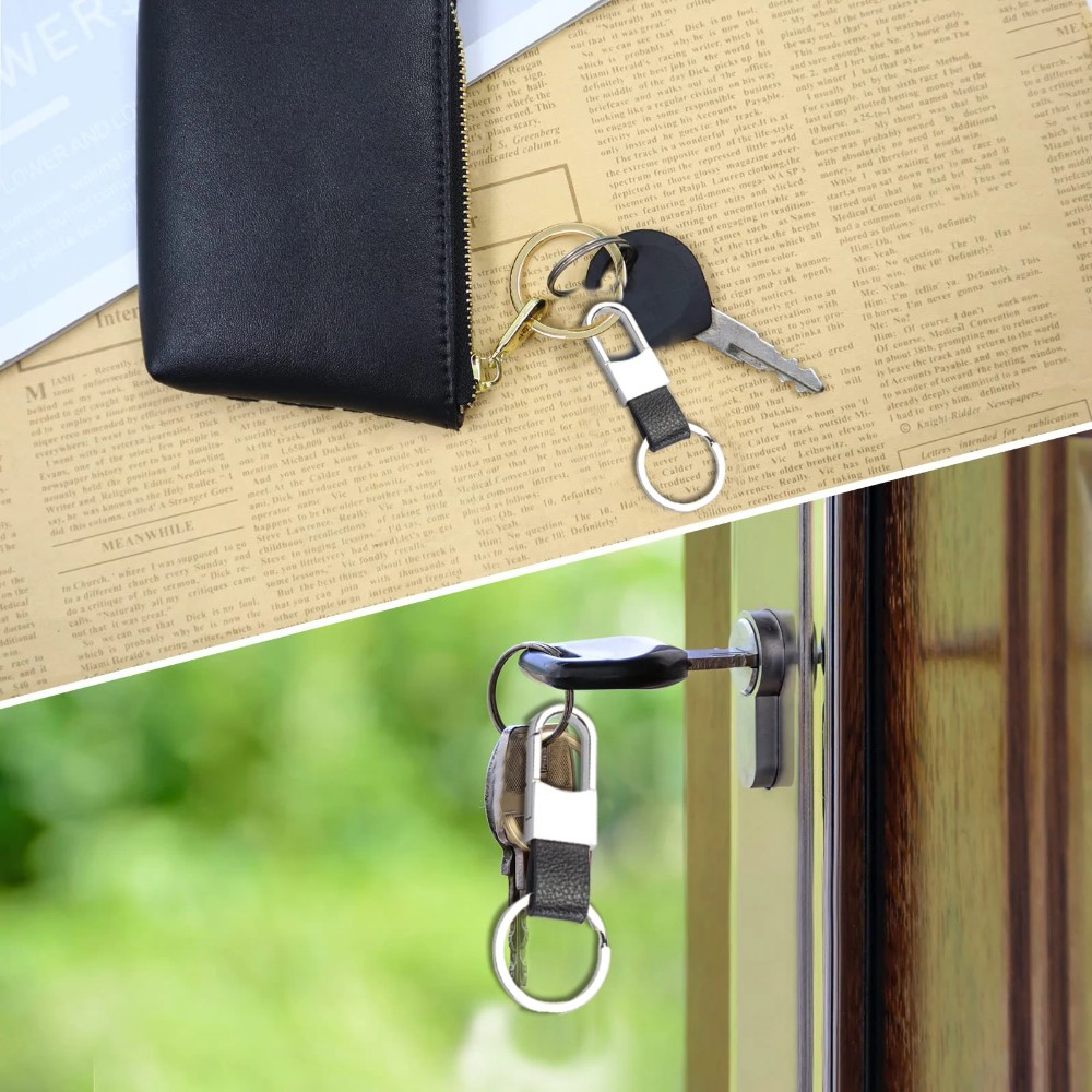 Produk Gantungan Kunci Mobil Motor Premium Leather Carabiner Design Elegan Mewah