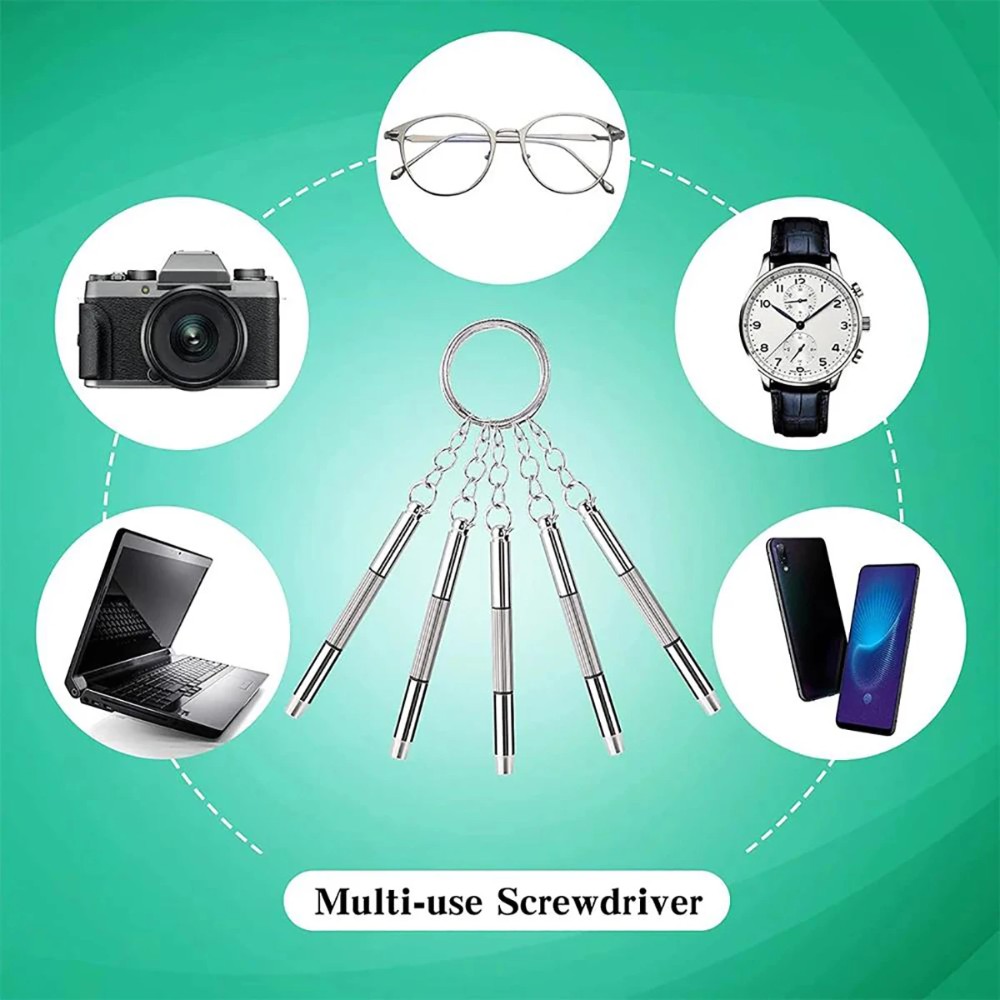 Produk Obeng Mini 3 In 1 Gantungan Kunci - Alat Service Kacamata Jam Tangan Portable