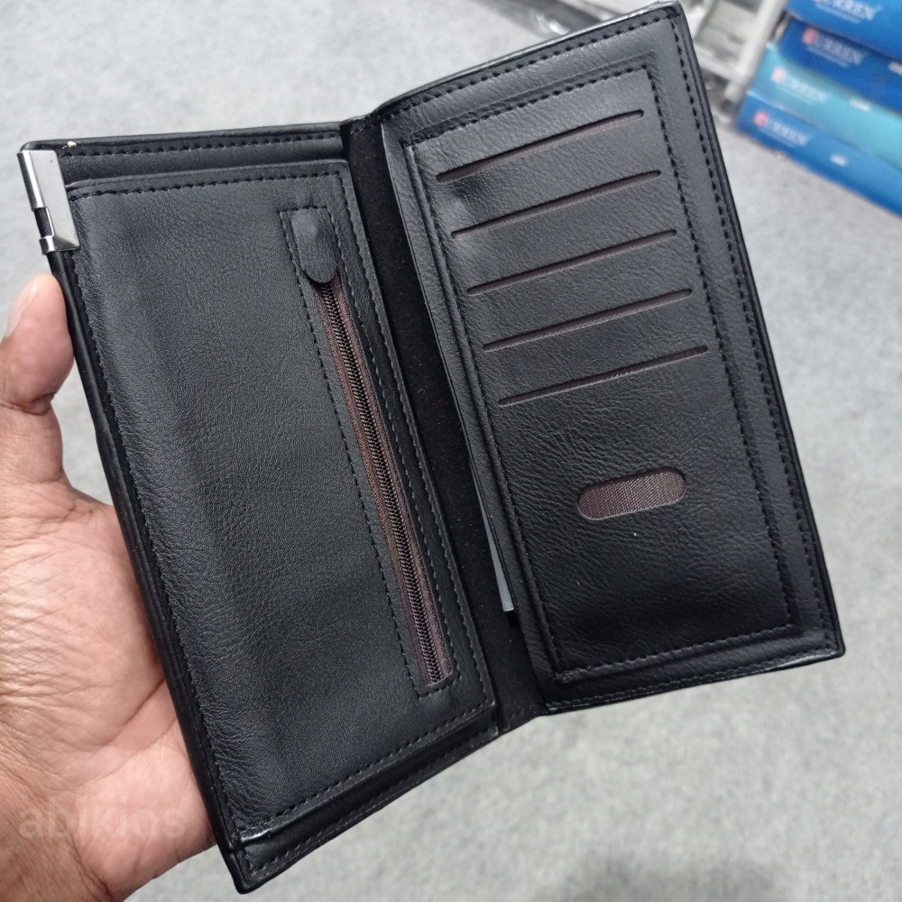 Produk Dompet Panjang Pria Vertical Long Wallet Kulit Pu Premium High Capacity