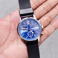 Jam Tangan Analog Tali Karet Original Blue