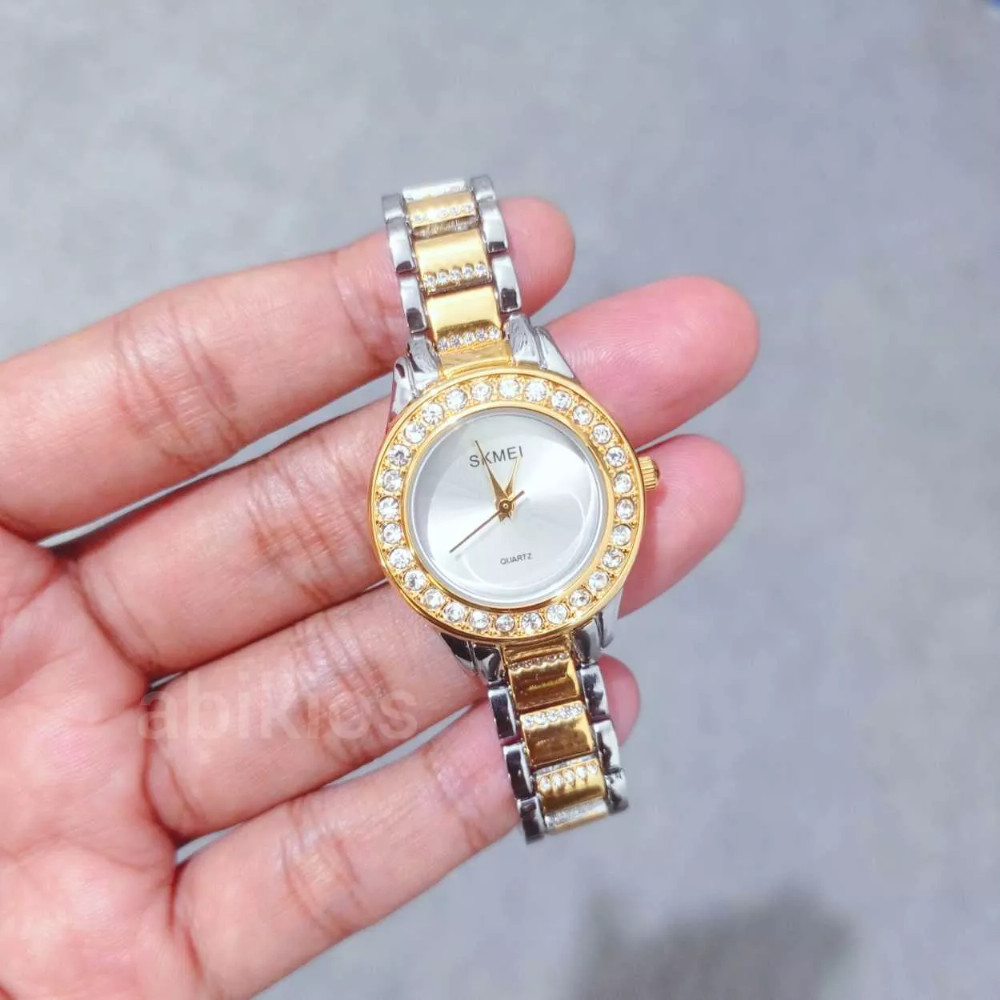 Produk Jam Tangan Wanita Rantai Kecil Feminim Original Gold Skmei