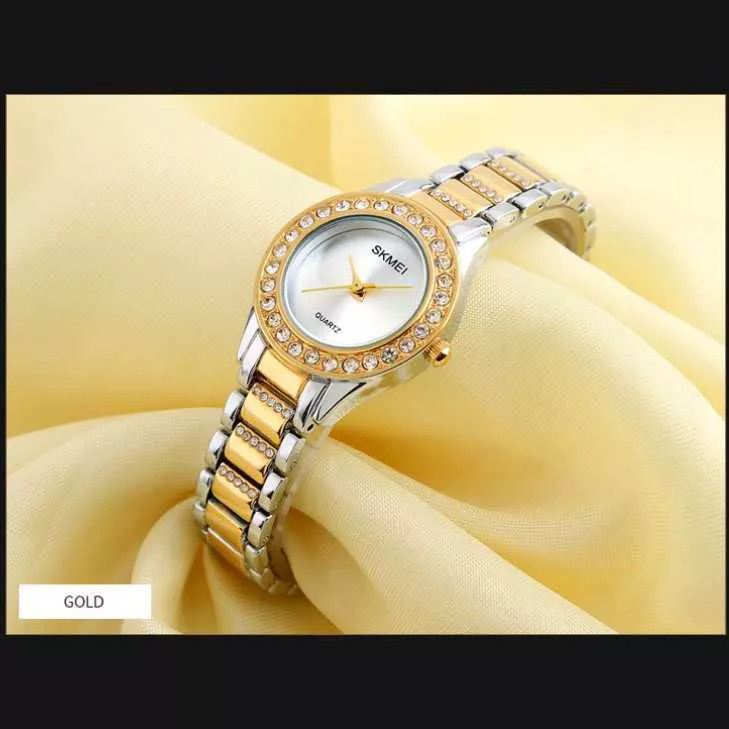 Produk Jam Tangan Wanita Rantai Kecil Feminim Original Gold Skmei