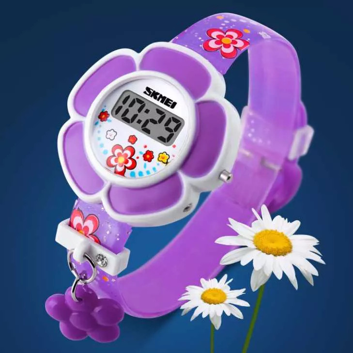 Produk Jam Tangan Anak Perempuan Bentuk Bunga Digital Original