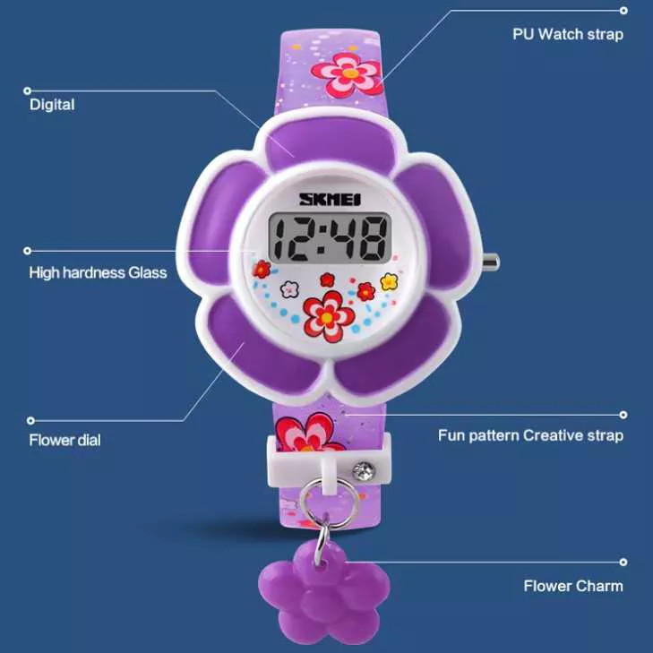 Produk Jam Tangan Anak Perempuan Bentuk Bunga Digital Original