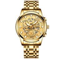 Jam Tangan Full Gold Original Analog Rantai Pria