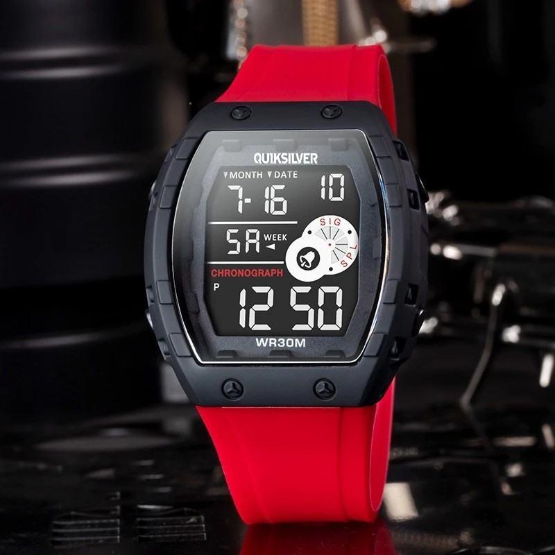 Produk Jam Tangan Digital Pria 2130 Sporty Fungsional Rubber Merah