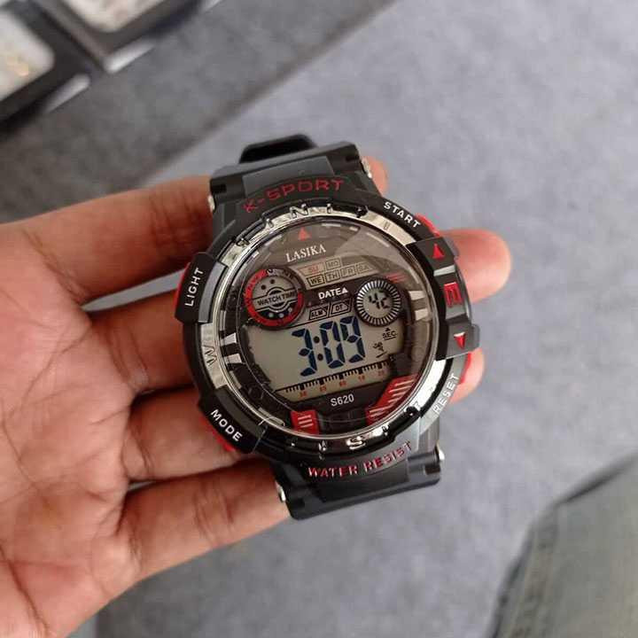 Produk Jam Tangan Lasika Original Sport Les Red Digital Pria Watch