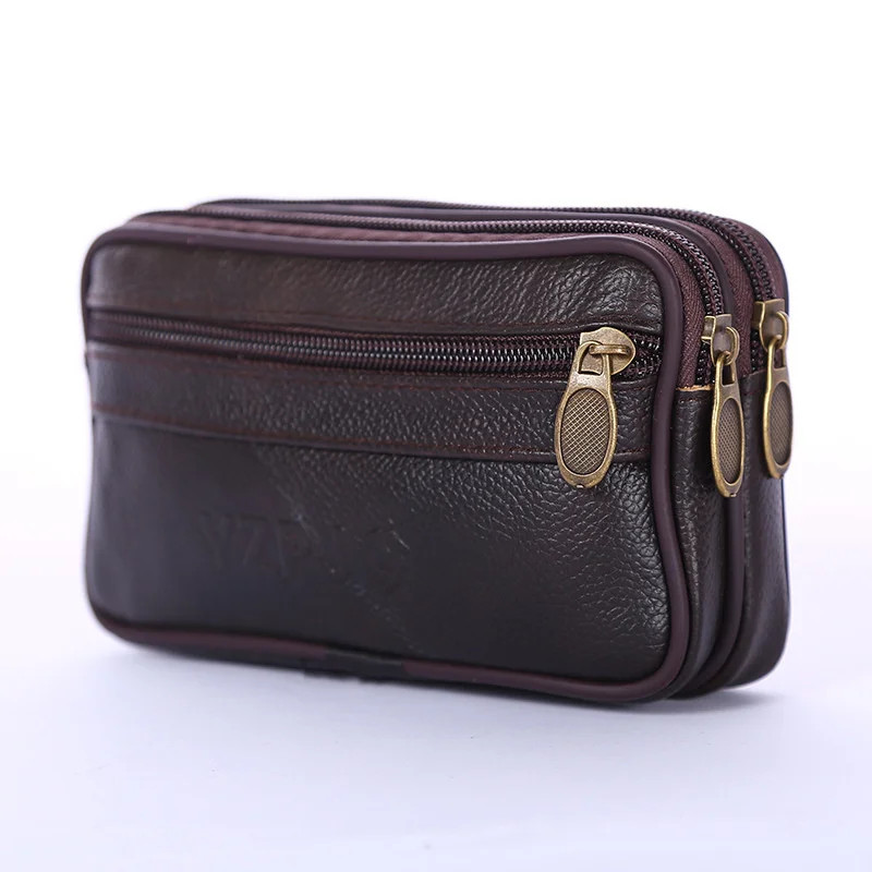 Produk Pouch Bag Pria Hand Bag Kulit Coklat Tas Tangan Kecil Organizer Wallet Premium