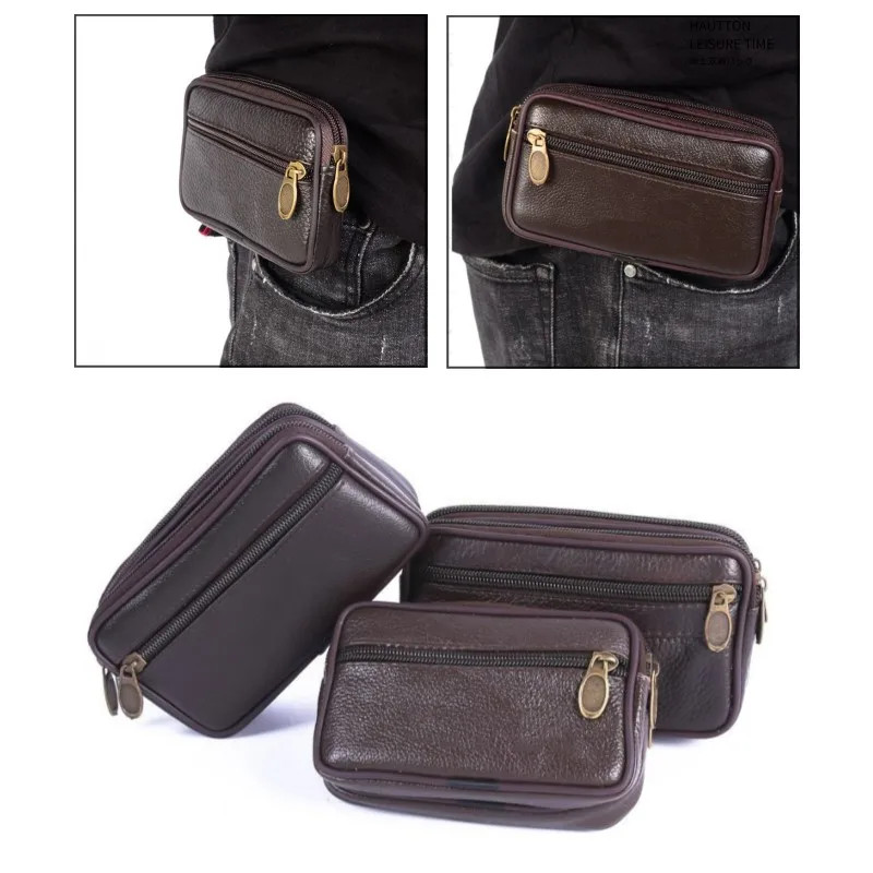 Produk Pouch Bag Pria Hand Bag Kulit Coklat Tas Tangan Kecil Organizer Wallet Premium