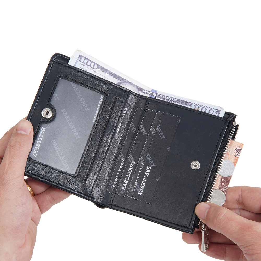 Produk Dompet Pria Short Wallet Dompet Lipat Kulit Pu Premium High Quality