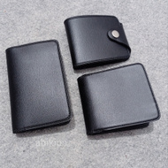 Dompet Kulit Simpel Polos Hitam Remaja Dewasa