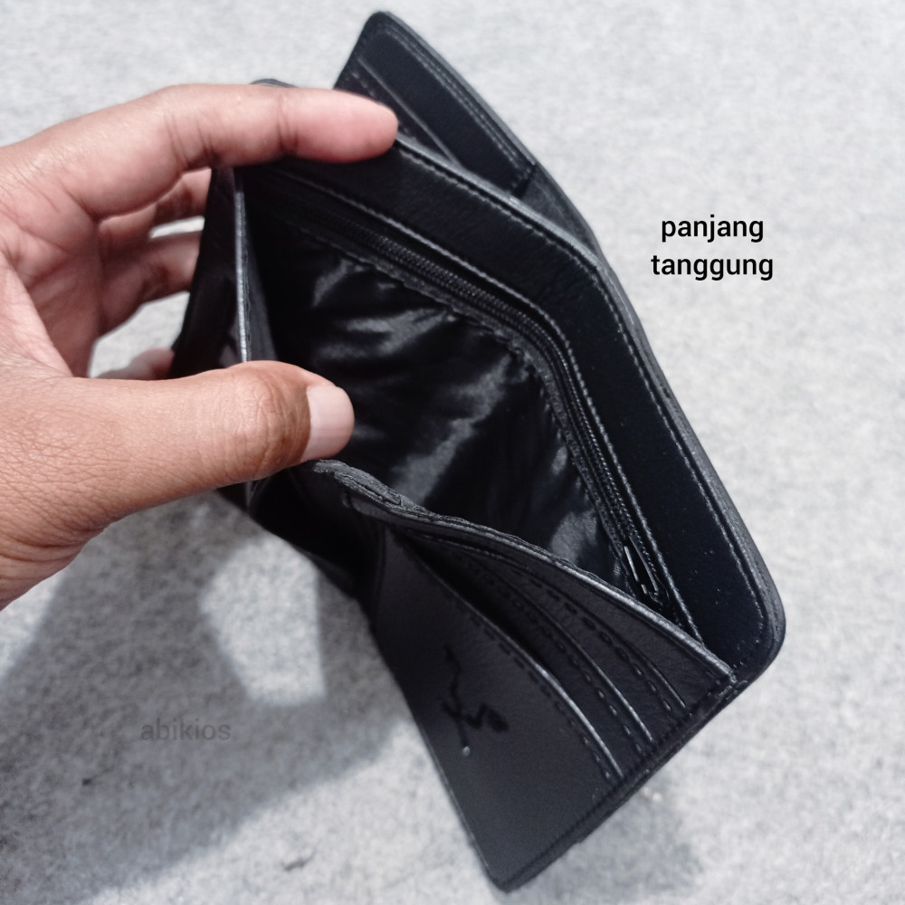 Produk Dompet Kulit Simpel Polos Hitam Remaja Dewasa