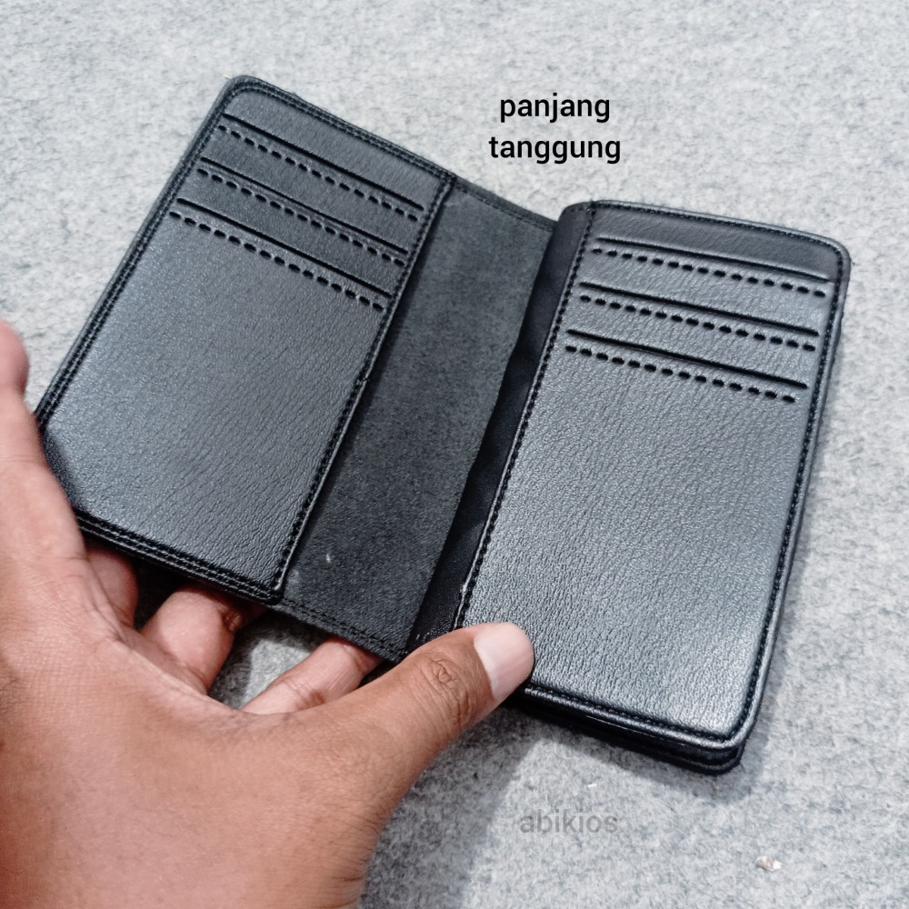 Produk Dompet Kulit Simpel Polos Hitam Remaja Dewasa