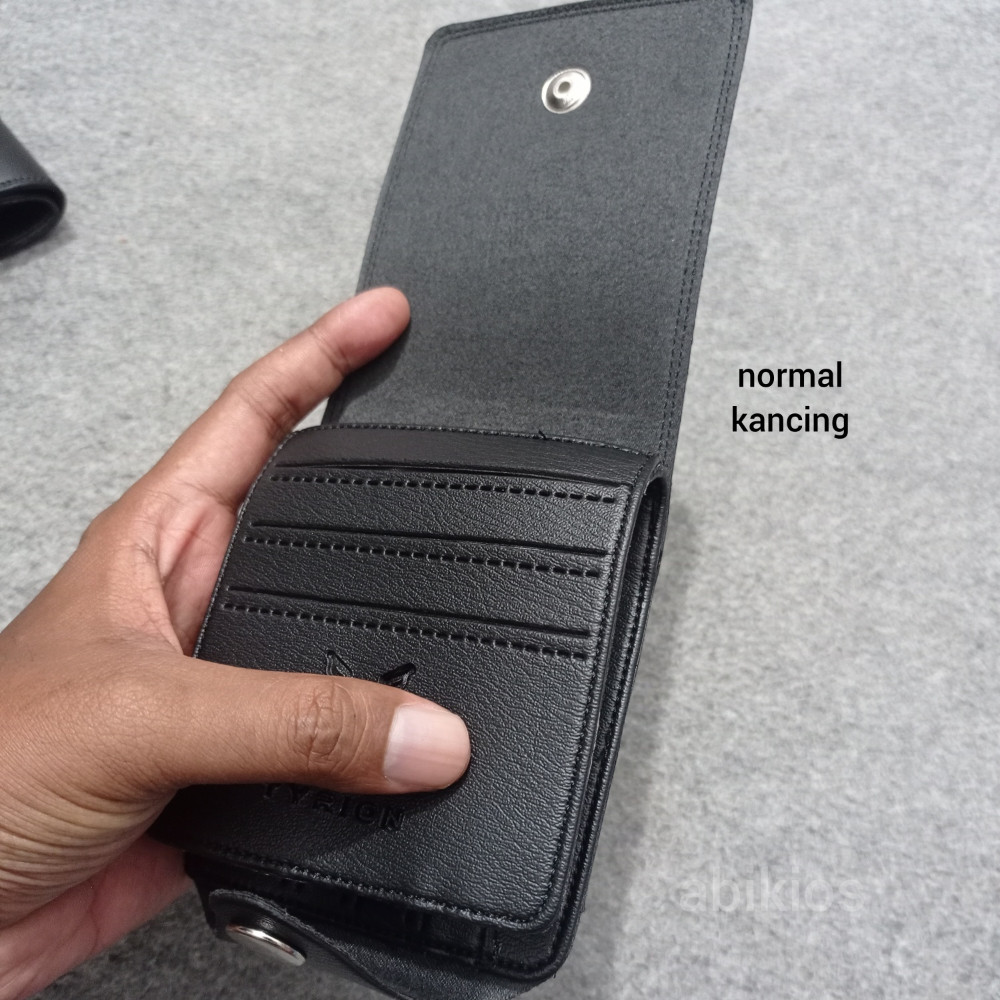 Produk Dompet Kulit Simpel Polos Hitam Remaja Dewasa