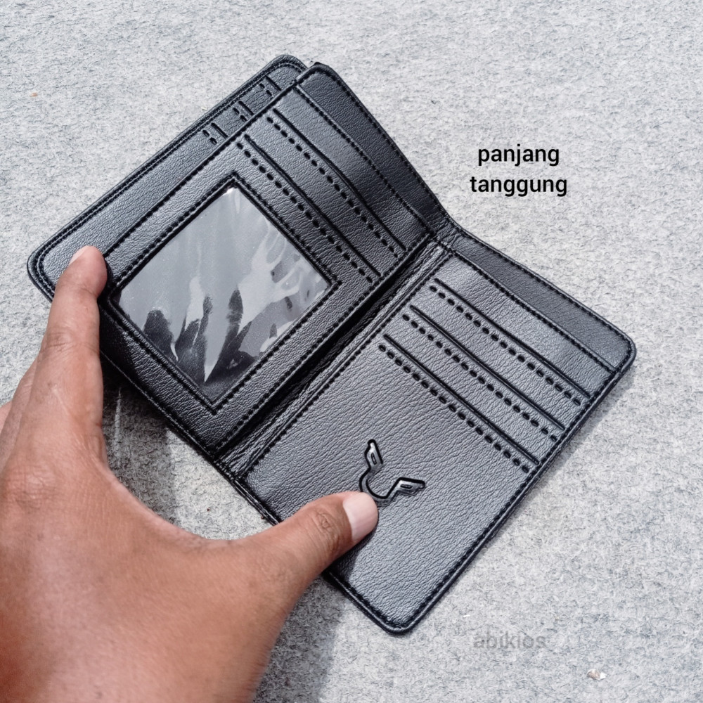 Produk Dompet Kulit Simpel Polos Hitam Remaja Dewasa