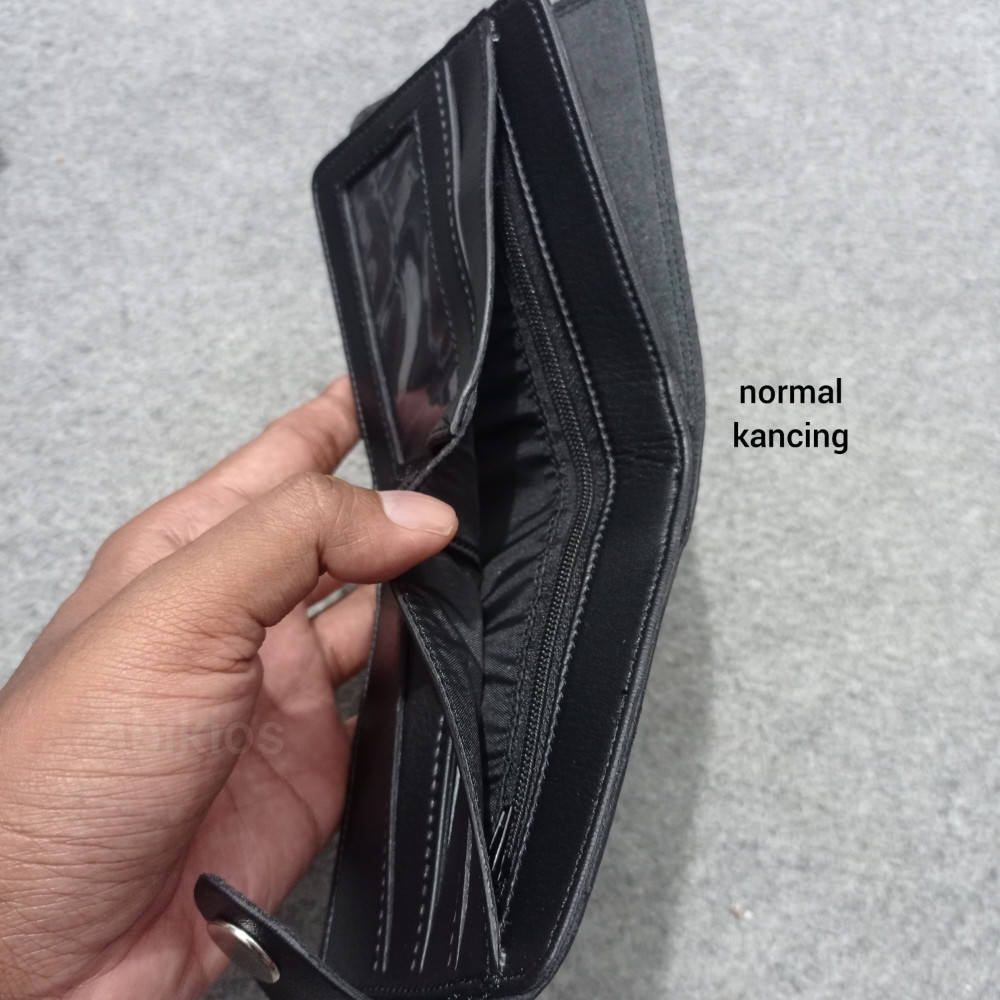 Produk Dompet Kulit Simpel Polos Hitam Remaja Dewasa