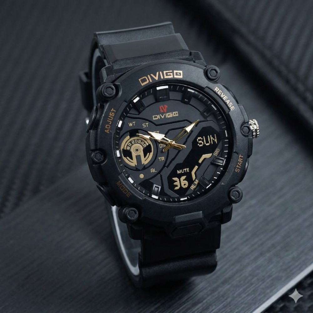 Produk Jam Tangan Pria Divigo Analog Sport Rubber Strap Water Resist