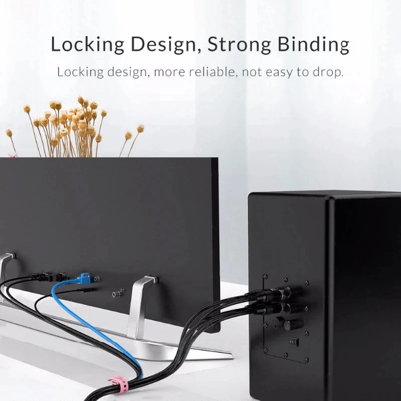 Produk Pengikat Kabel Silikon Warna Warni Strap Cord Organizer Flexible Reusable