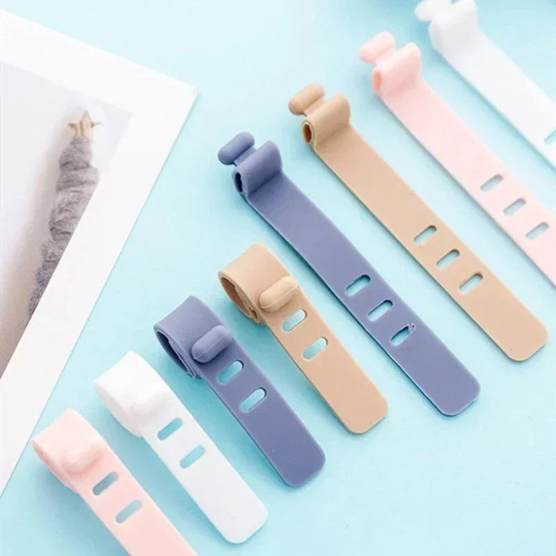 Produk Pengikat Kabel Silikon Warna Warni Strap Cord Organizer Flexible Reusable
