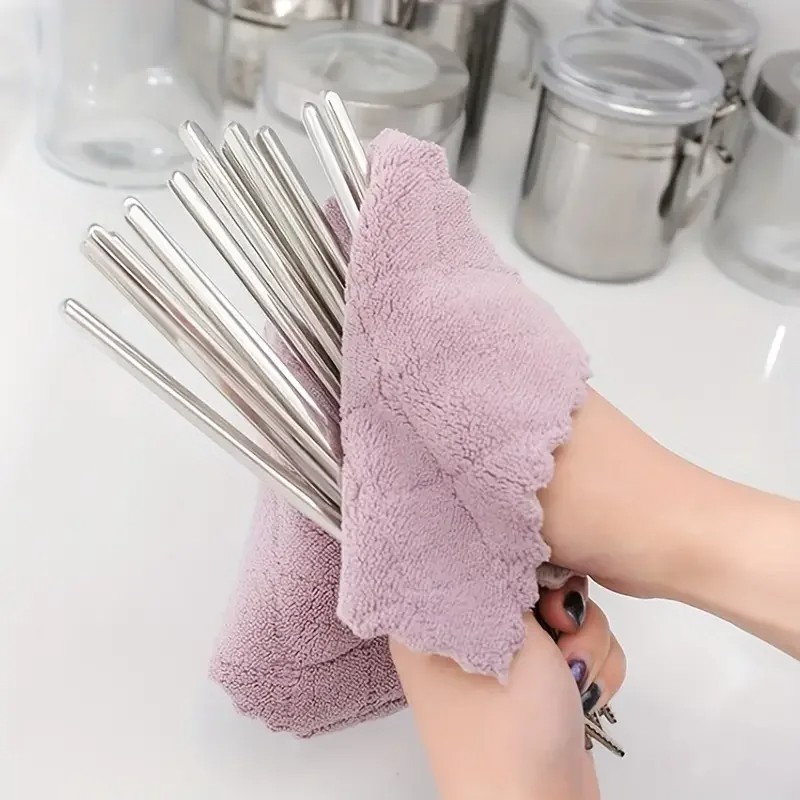 Produk Kain Lap Microfiber Anti Minyak Serbaguna Lap Piring Super Absorban Premium