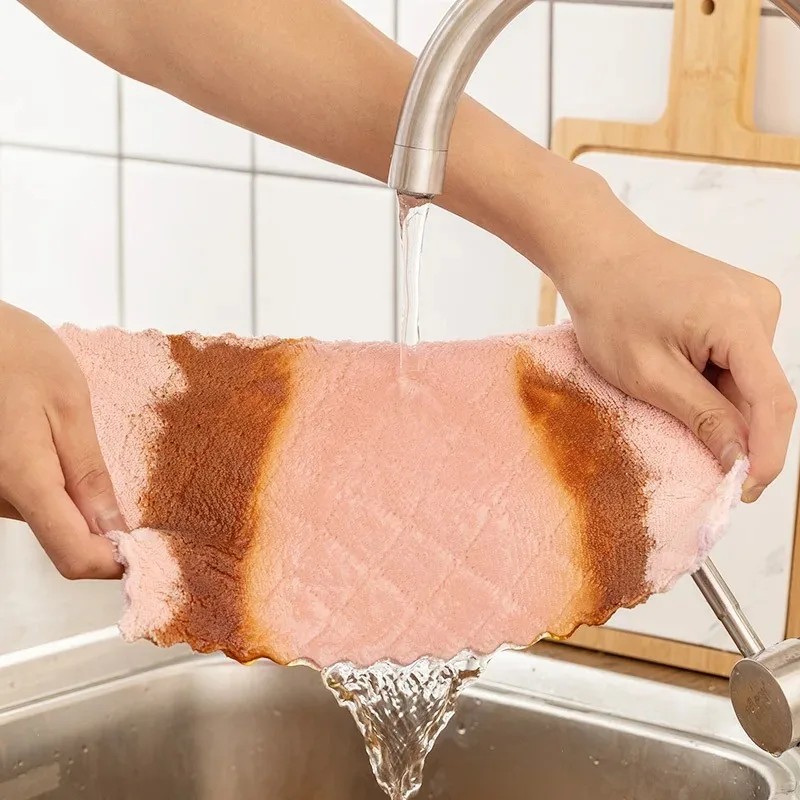 Produk Kain Lap Microfiber Anti Minyak Serbaguna Lap Piring Super Absorban Premium