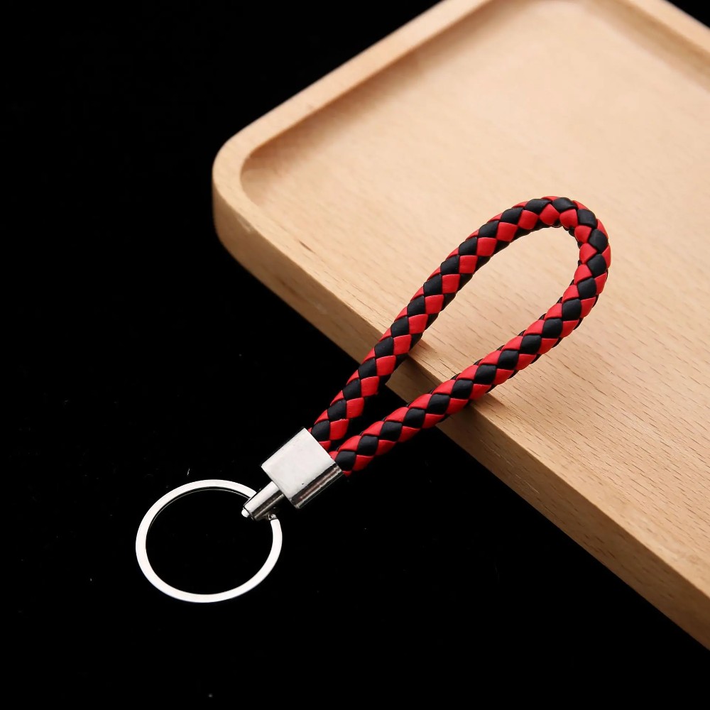Produk Gantungan Kunci Kulit Kepang Premium Keychain Mobil Motor Leather Braided Strap