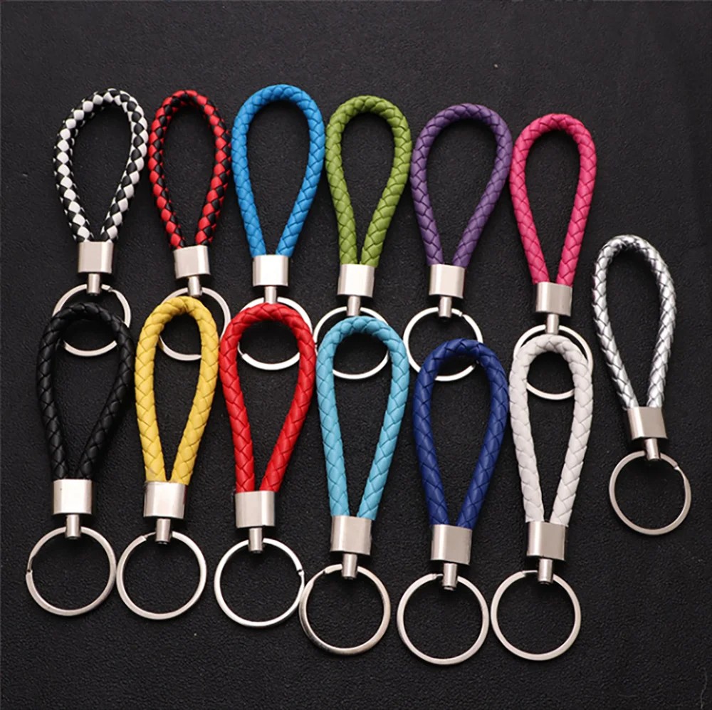 Produk Gantungan Kunci Kulit Kepang Premium Keychain Mobil Motor Leather Braided Strap
