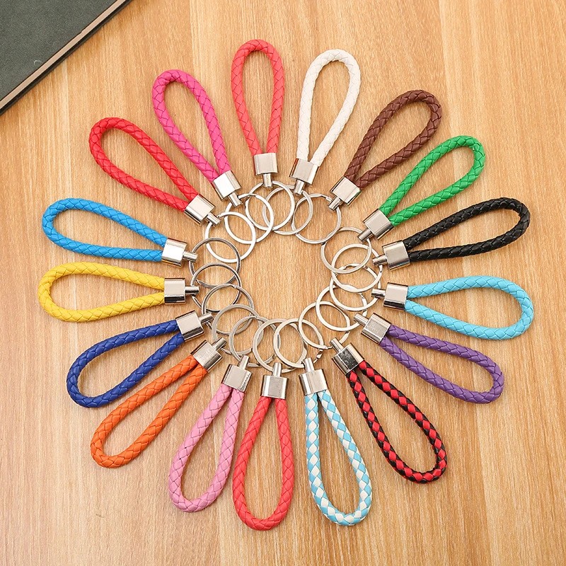 Produk Gantungan Kunci Kulit Kepang Premium Keychain Mobil Motor Leather Braided Strap