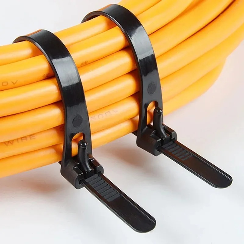 Produk Kabel Ties Reusable 20cm X 7mm Pengikat Kabel Bisa Buka Pasang Nylon Tie