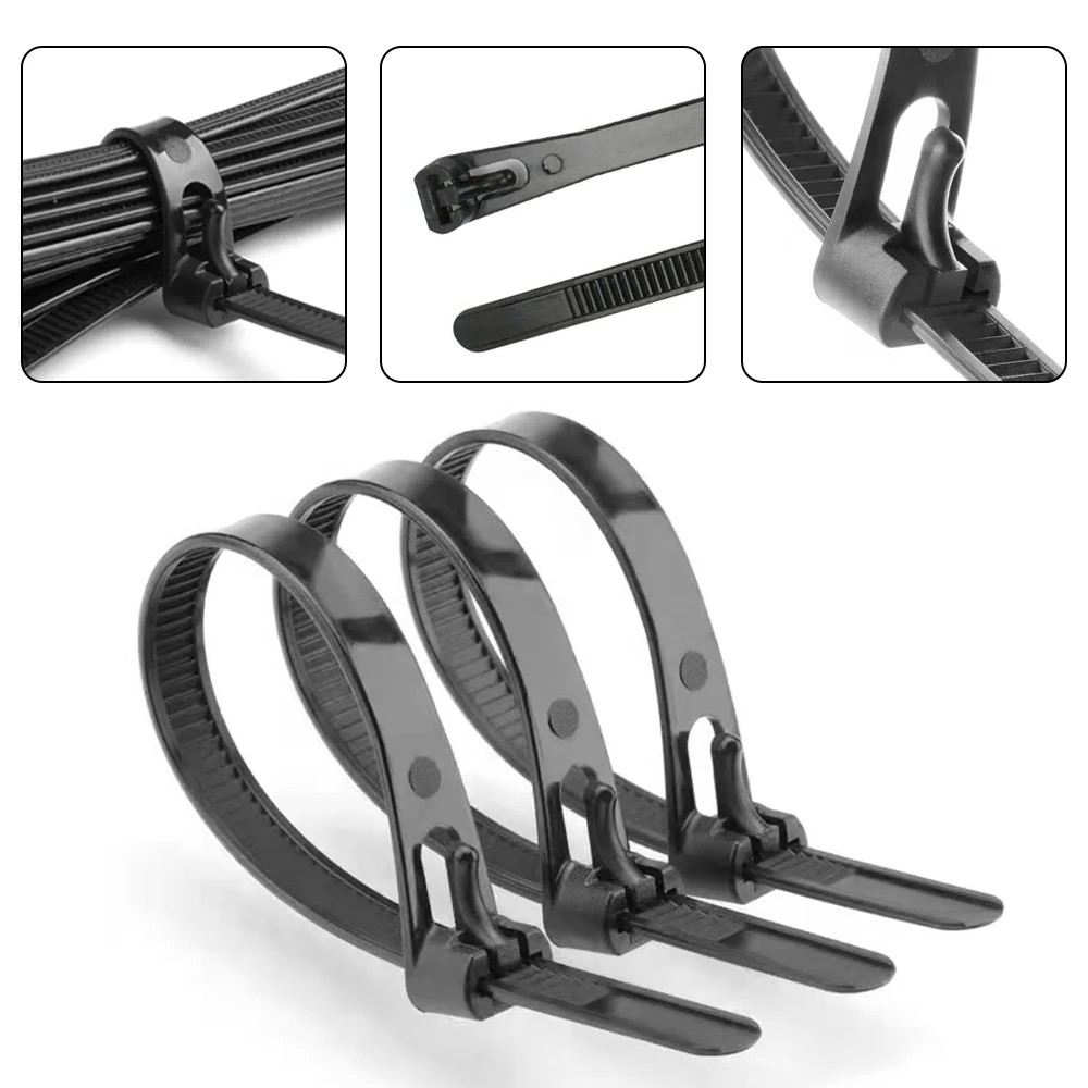 Produk Kabel Ties Reusable 20cm X 7mm Pengikat Kabel Bisa Buka Pasang Nylon Tie