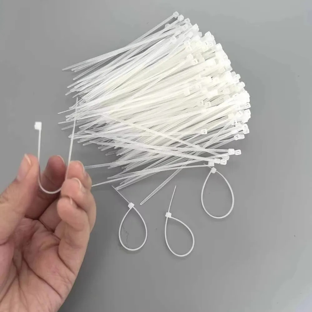 Produk Kabel Ties 100 Nylon Pengikat Kabel Serbaguna Hitam Putih 10cm 15cm 20cm 25cm 30cm
