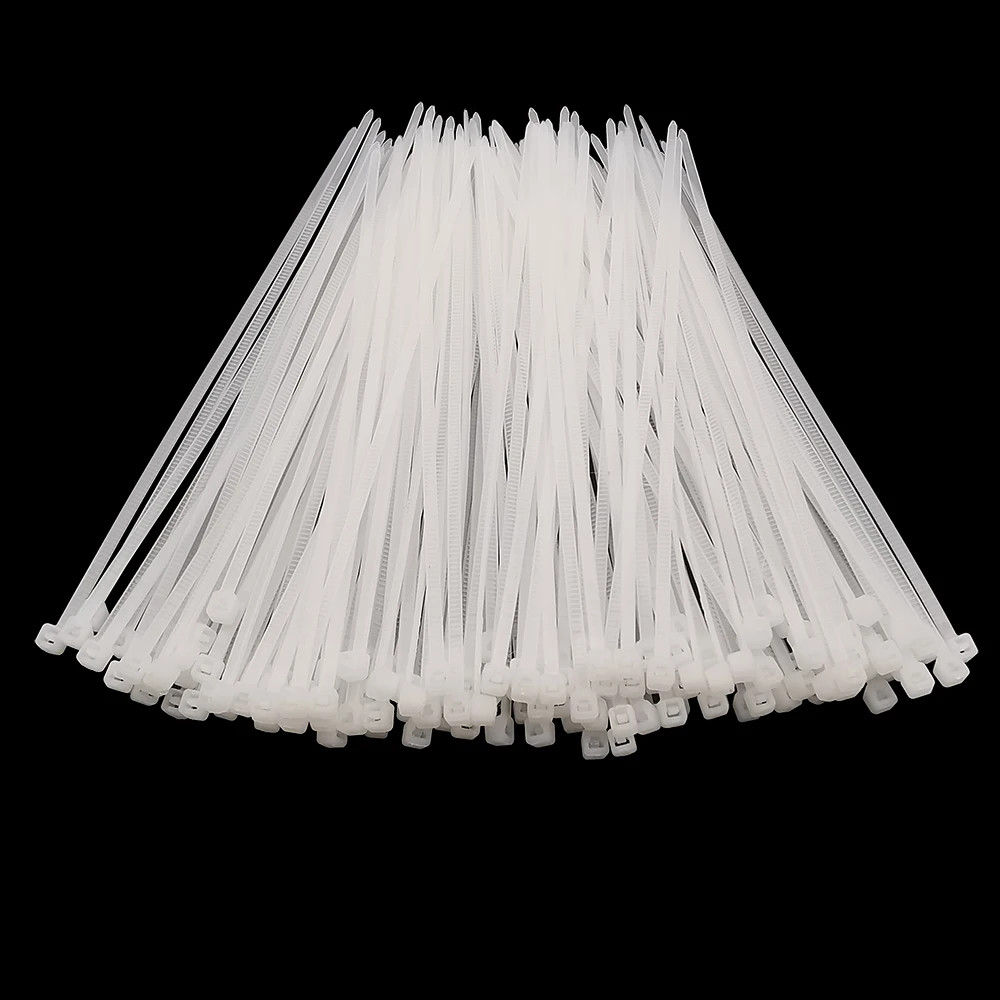 Produk Kabel Ties 100 Nylon Pengikat Kabel Serbaguna Hitam Putih 10cm 15cm 20cm 25cm 30cm