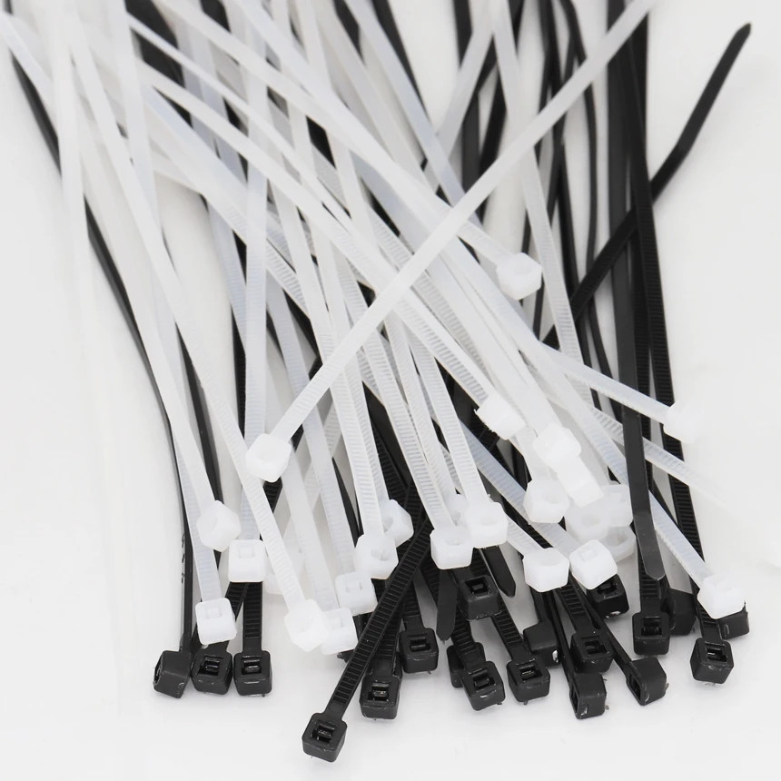Produk Kabel Ties 100 Nylon Pengikat Kabel Serbaguna Hitam Putih 10cm 15cm 20cm 25cm 30cm