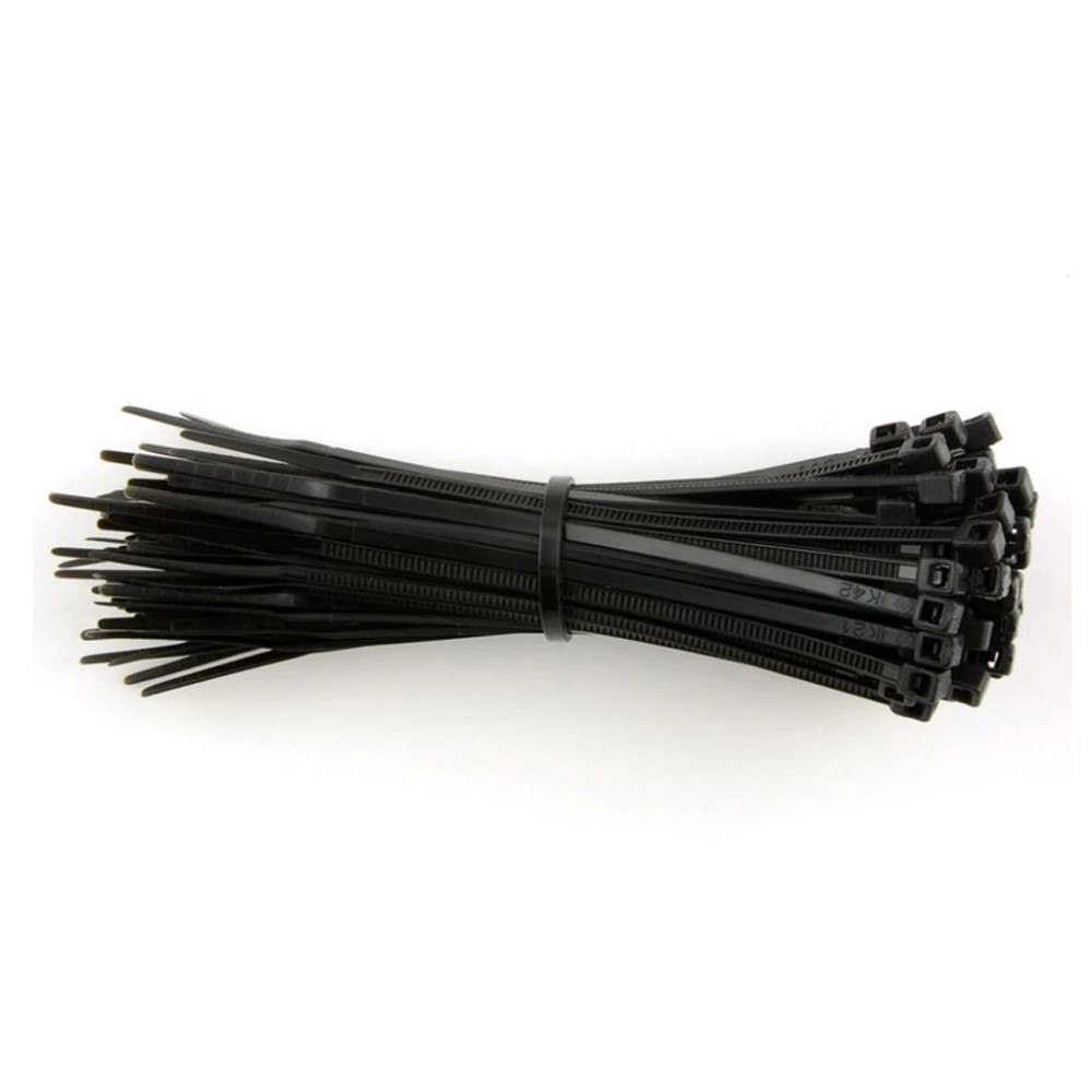 Produk Kabel Ties 100 Nylon Pengikat Kabel Serbaguna Hitam Putih 10cm 15cm 20cm 25cm 30cm