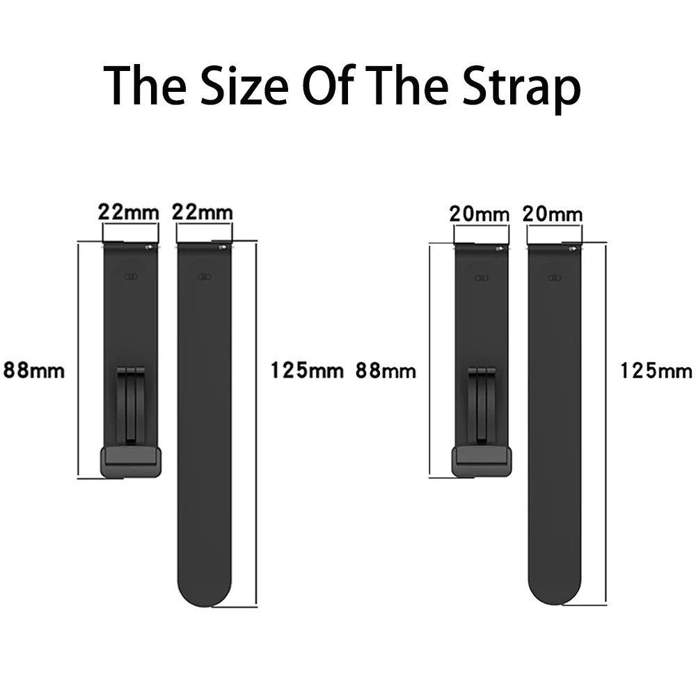 Produk Tali Jam Tangan Silicone Strap Universal 20mm 22mm Quick Release Rubber Soft