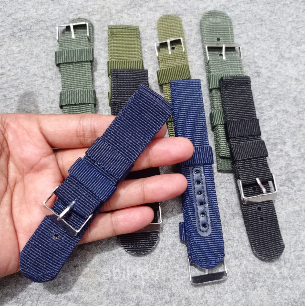 Produk Tali Jam Tangan Nylon Universal 18mm 20mm 22mm 24mm Strap Sporty Quick Release