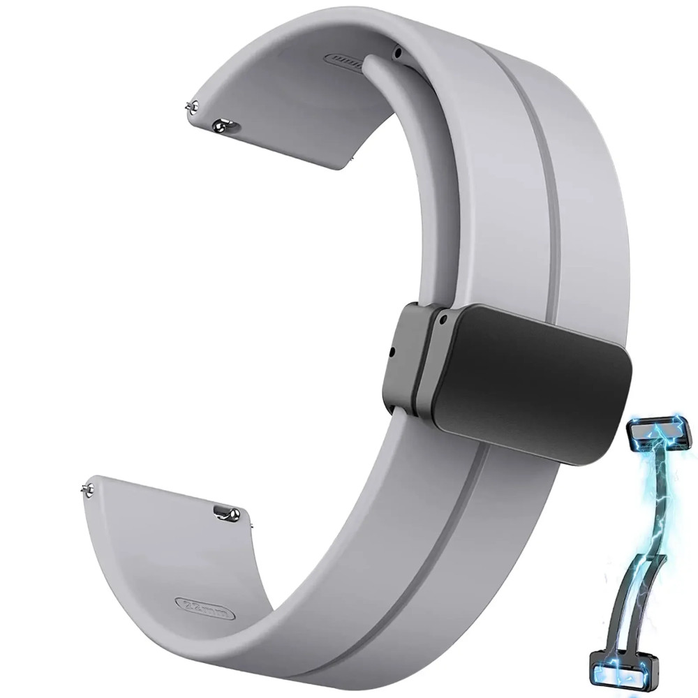 Produk Tali Jam Tangan Silicone Strap Universal 20mm 22mm Quick Magnetic