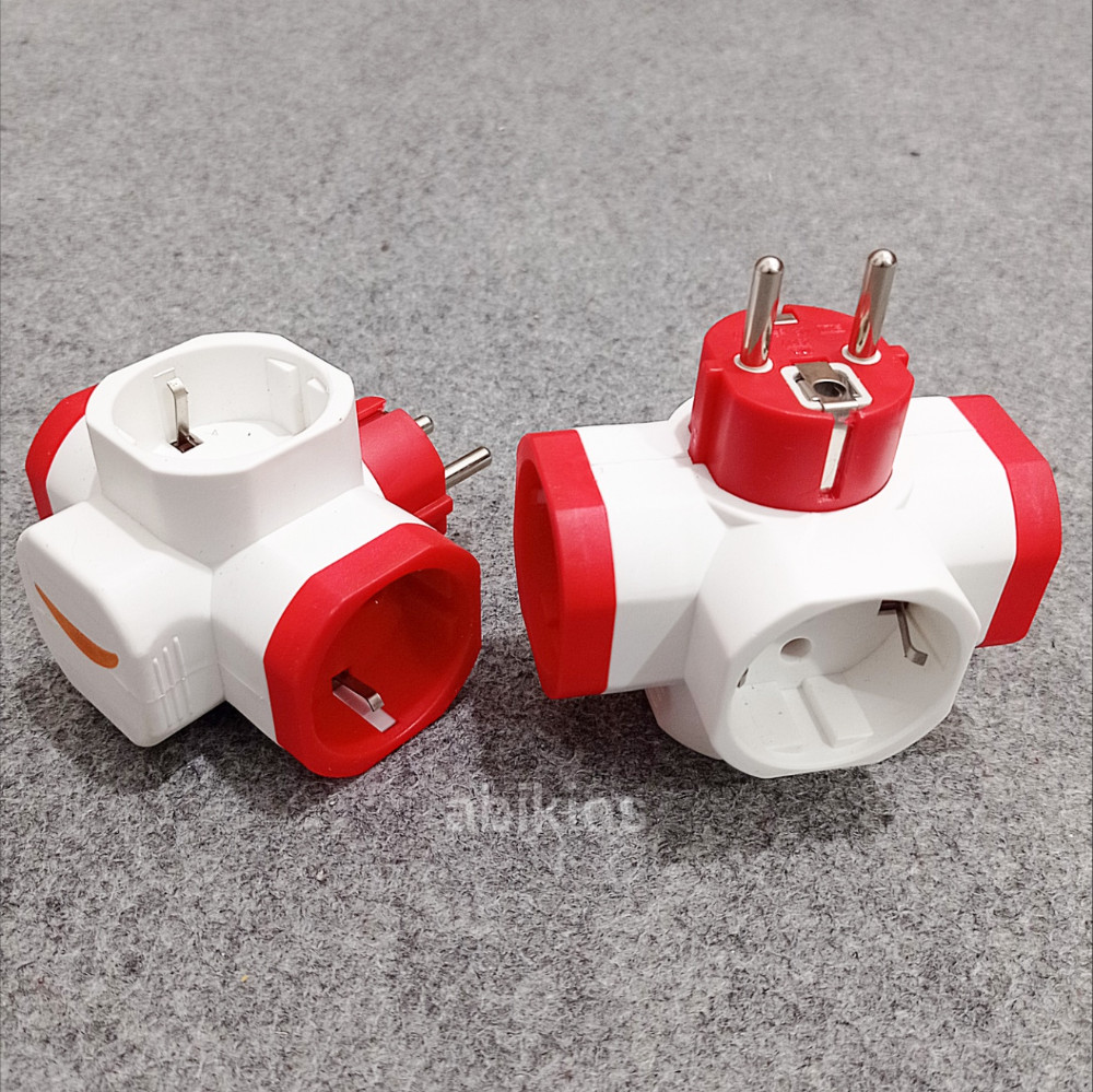 Produk Steker T 3 Lubang Lampu Indikator Kuningan Asli Sni Colokan Arde Grounding