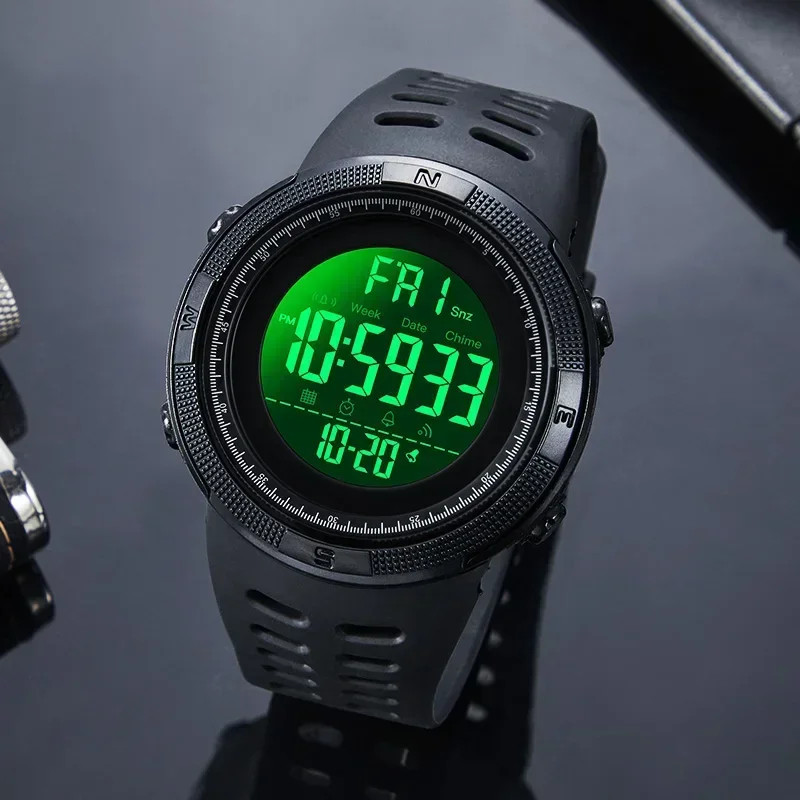 Produk Jam Tangan Pria Digital Sport Original Waterproof 5atm Led Backlight Shock Resistant 1251