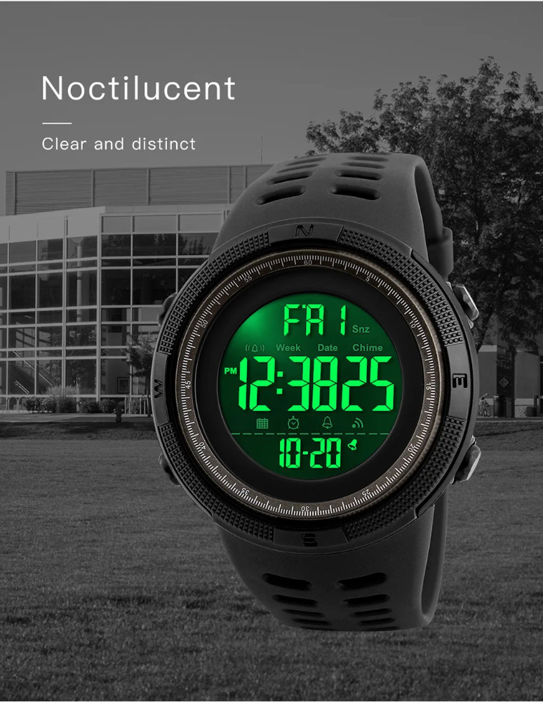 Produk Jam Tangan Pria Digital Sport Original Waterproof 5atm Led Backlight Shock Resistant 1251