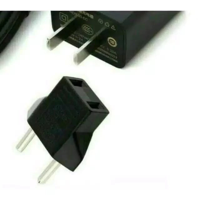Produk Over Steker Adaptor 2 Colokan Pipih ke Bulat Sambungan Charger Hp