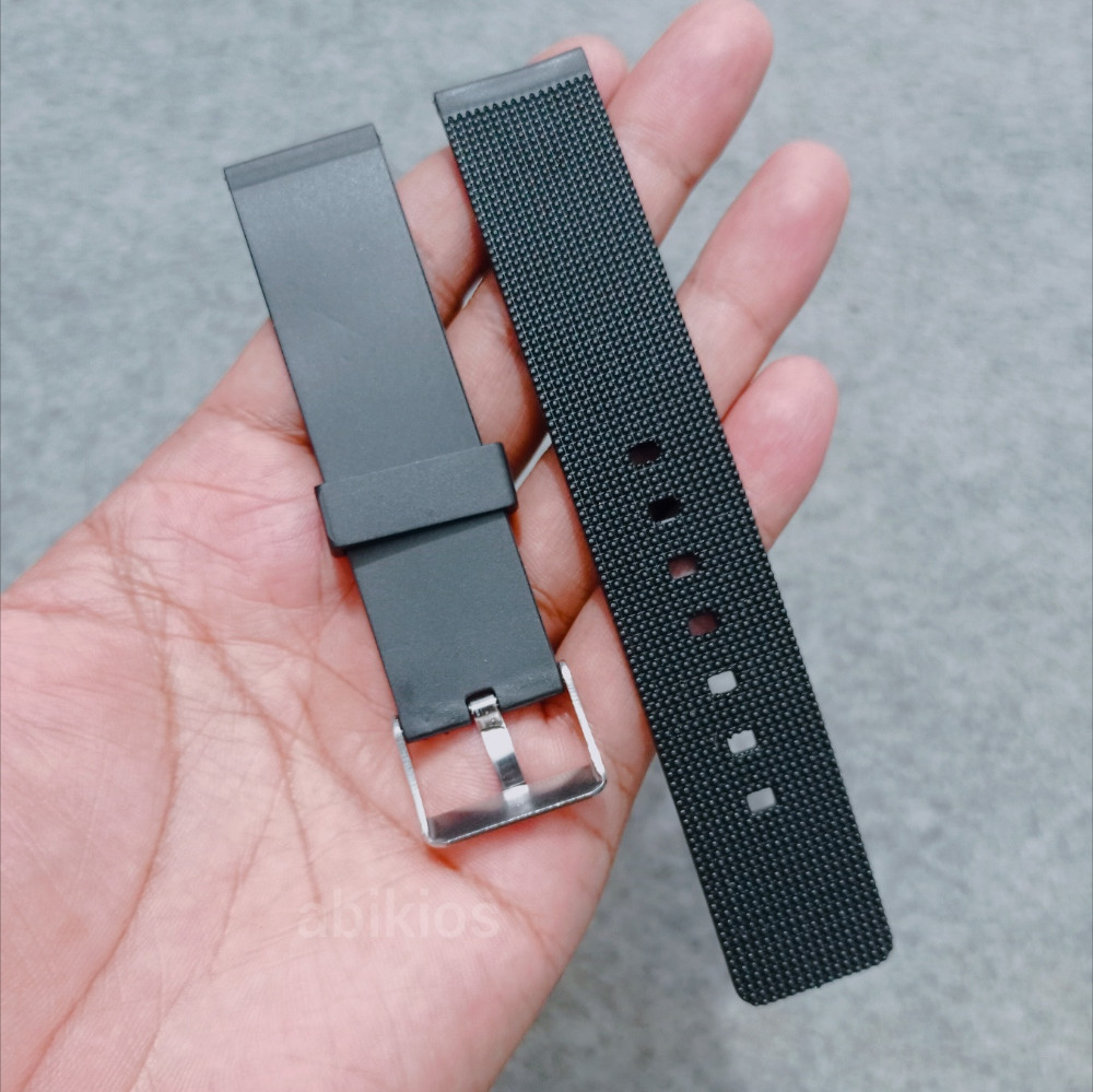 Produk Tali Jam Tangan Karet Rubber Strap Motif Bintik Textured Lug 18mm 20mm 22mm 24mm