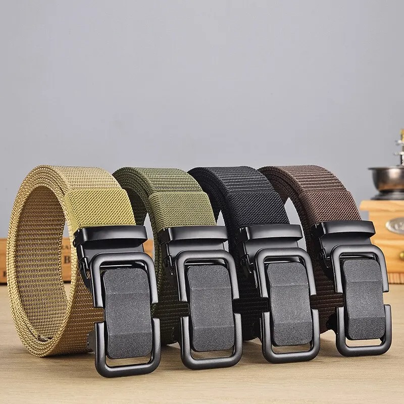 Produk Ikat Pinggang Pria Kanvas Gesper Rel Otomatis Tactical Belt - Premium Quality