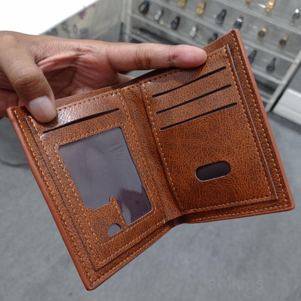 Produk Dompet Pria Wanita Pendek Kulit 2in1 Slot Kartu Depan