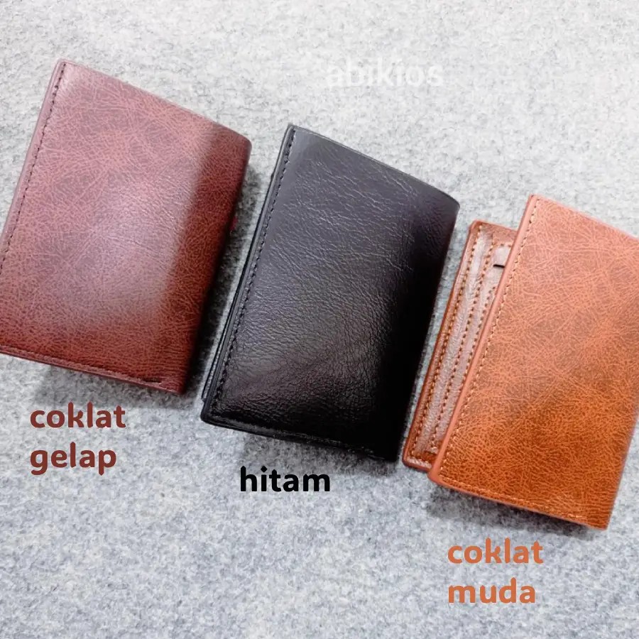 Produk Dompet Pria Wanita Pendek Kulit 2in1 Slot Kartu Depan