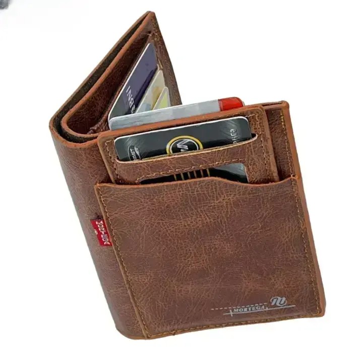 Produk Dompet Pria Wanita Pendek Kulit 2in1 Slot Kartu Depan