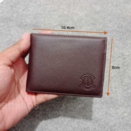 Dompet Pria Super Slim Mini Horizontal Compact - Cokelat Gelap (10x8 Cm)