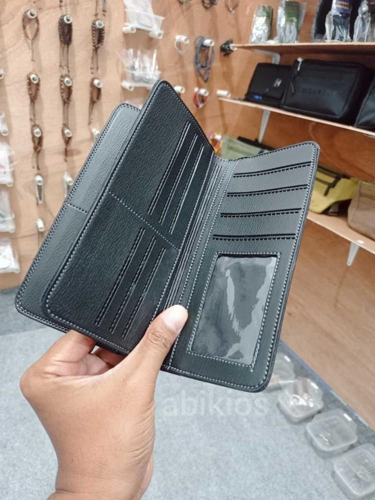 Produk Dompet Panjang Pria Kulit Warna Hitam Model Stylish Dompet Multifungsi dan Elegan