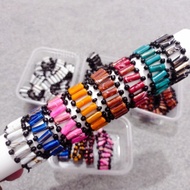 Gelang Tangan Rel Manik-manik Etnik Handmade Unik Elastis - Model Tabung
